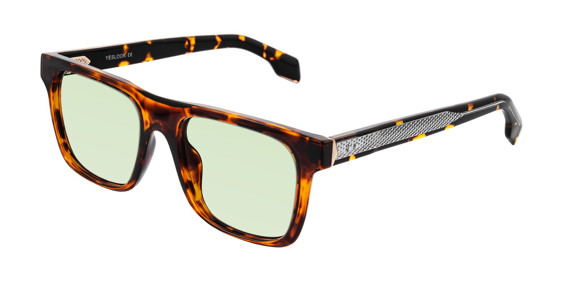 Angle of Lucid in Tortoise with Light Green Tinted Lenses
