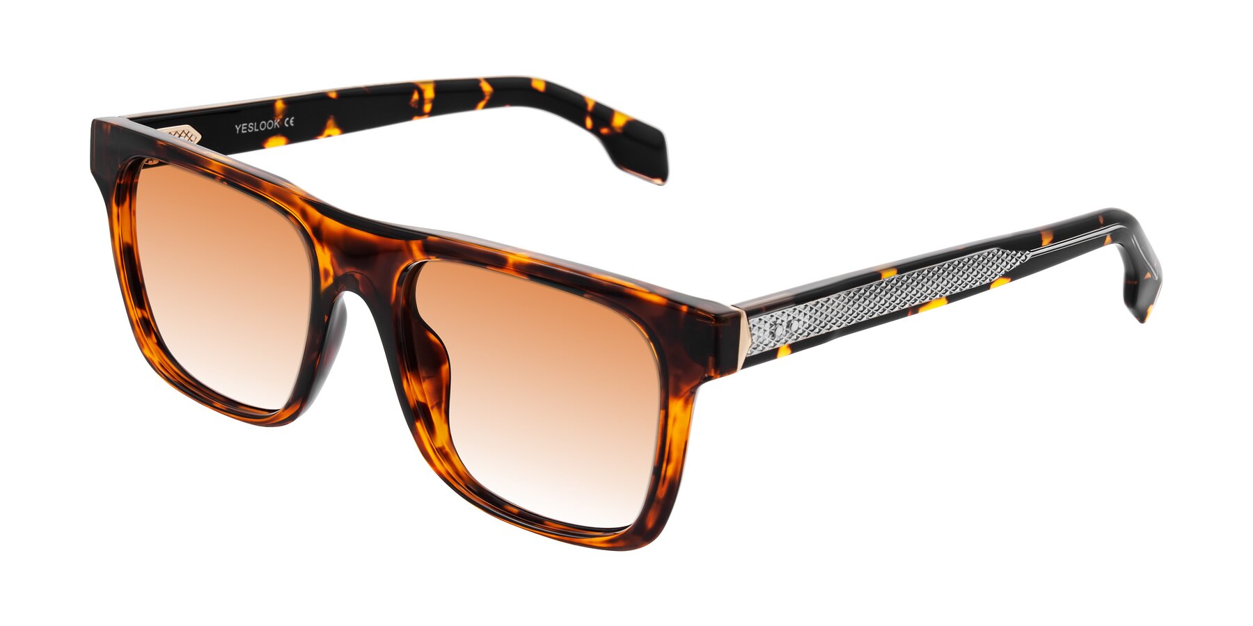 Angle of Lucid in Tortoise with Orange Gradient Lenses