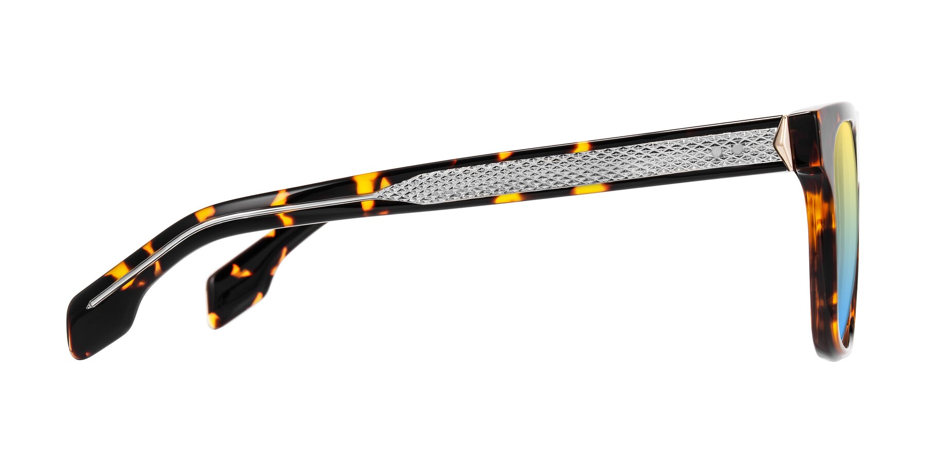 Side of Lucid in Tortoise with Yellow / Blue Gradient Lenses