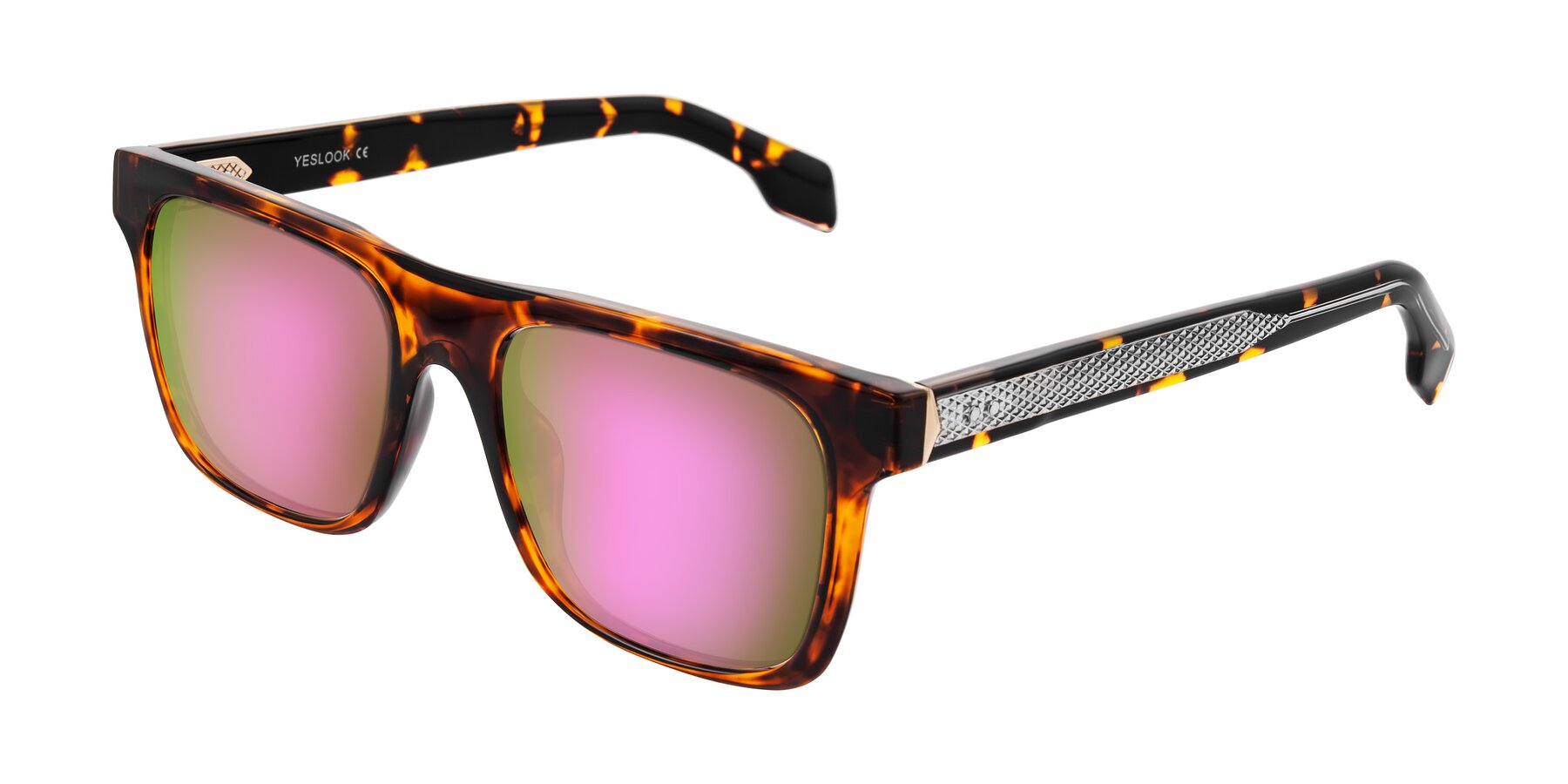 Angle of Lucid in Tortoise with Pink Mirrored Lenses