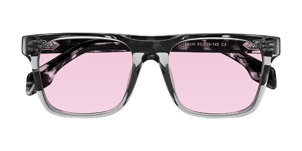 Front of Lucid in Transparent Gray/Tortoise
