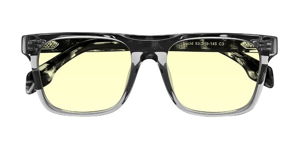 Front of Lucid in Transparent Gray/Tortoise