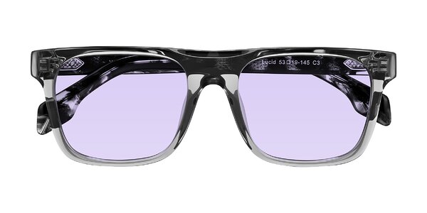 Front of Lucid in Transparent Gray/Tortoise