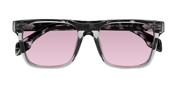 Front of Lucid in Transparent Gray/Tortoise
