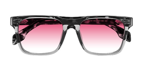 Front of Lucid in Transparent Gray/Tortoise