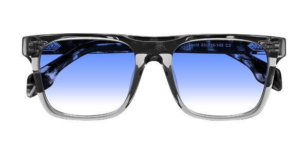 Front of Lucid in Transparent Gray/Tortoise