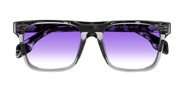 Front of Lucid in Transparent Gray/Tortoise