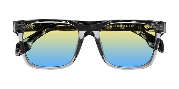 Front of Lucid in Transparent Gray/Tortoise