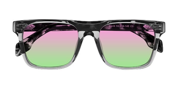 Front of Lucid in Transparent Gray/Tortoise