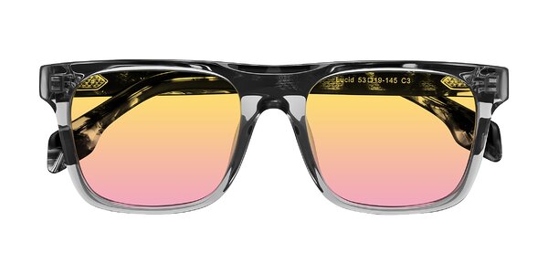 Front of Lucid in Transparent Gray/Tortoise