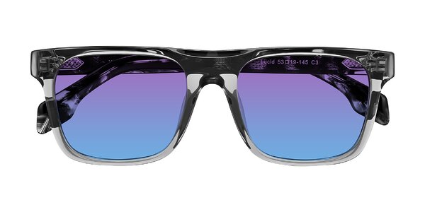 Front of Lucid in Transparent Gray/Tortoise