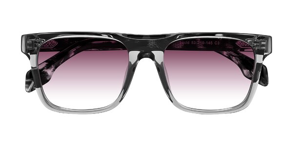 Front of Lucid in Transparent Gray/Tortoise