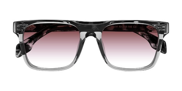 Front of Lucid in Transparent Gray/Tortoise