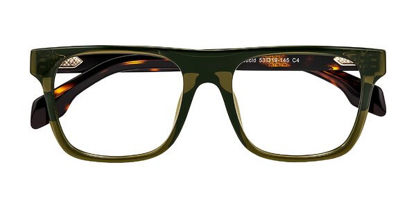 Front of Lucid in Green/Tortoise