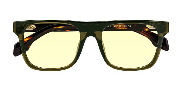 Front of Lucid in Green/Tortoise