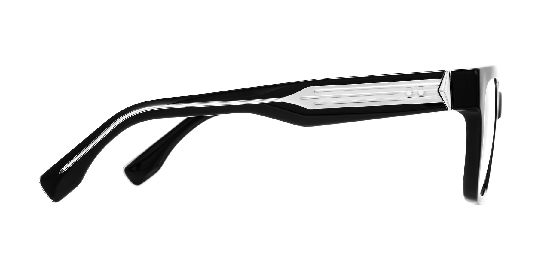 Side of Nimble in Black with Clear Eyeglass Lenses