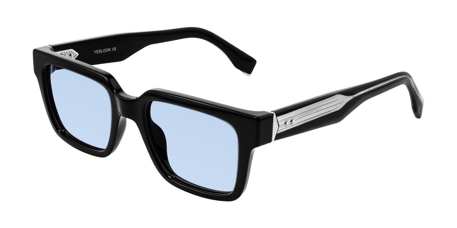 Angle of Nimble in Black with Light Blue Tinted Lenses