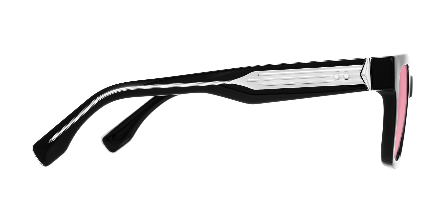Side of Nimble in Black with Pink Tinted Lenses