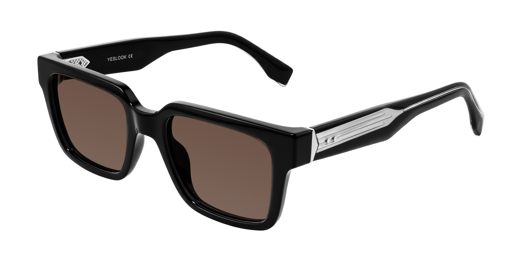 Angle of Nimble in Black with Brown Tinted Lenses
