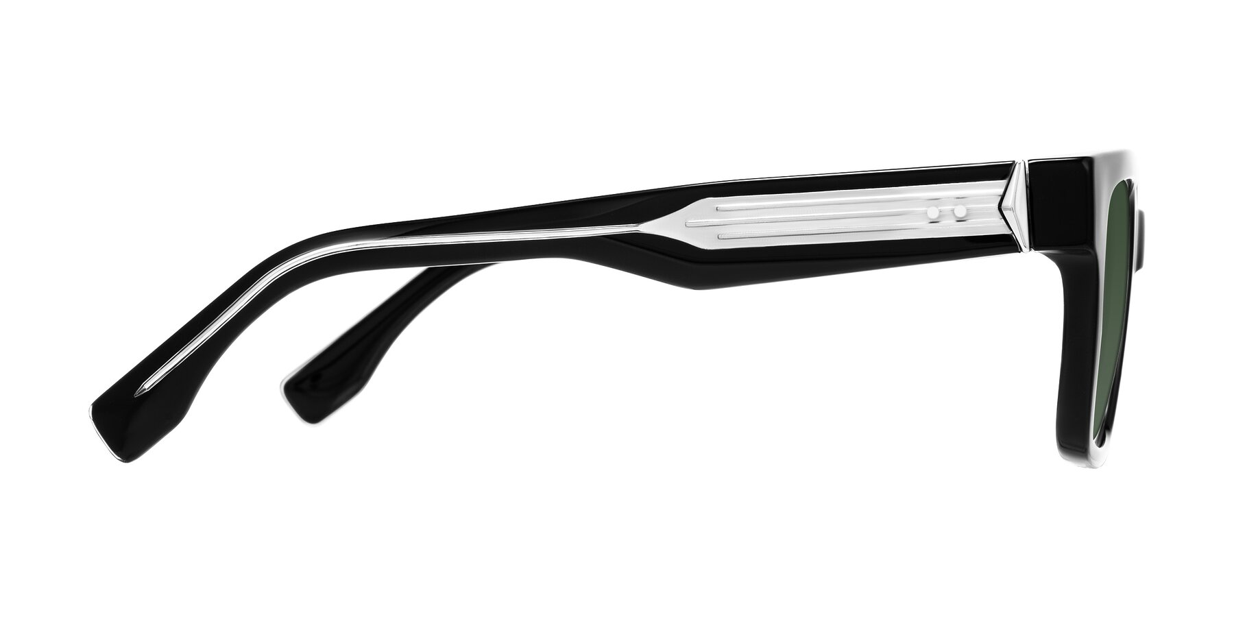 Side of Nimble in Black with Green Tinted Lenses
