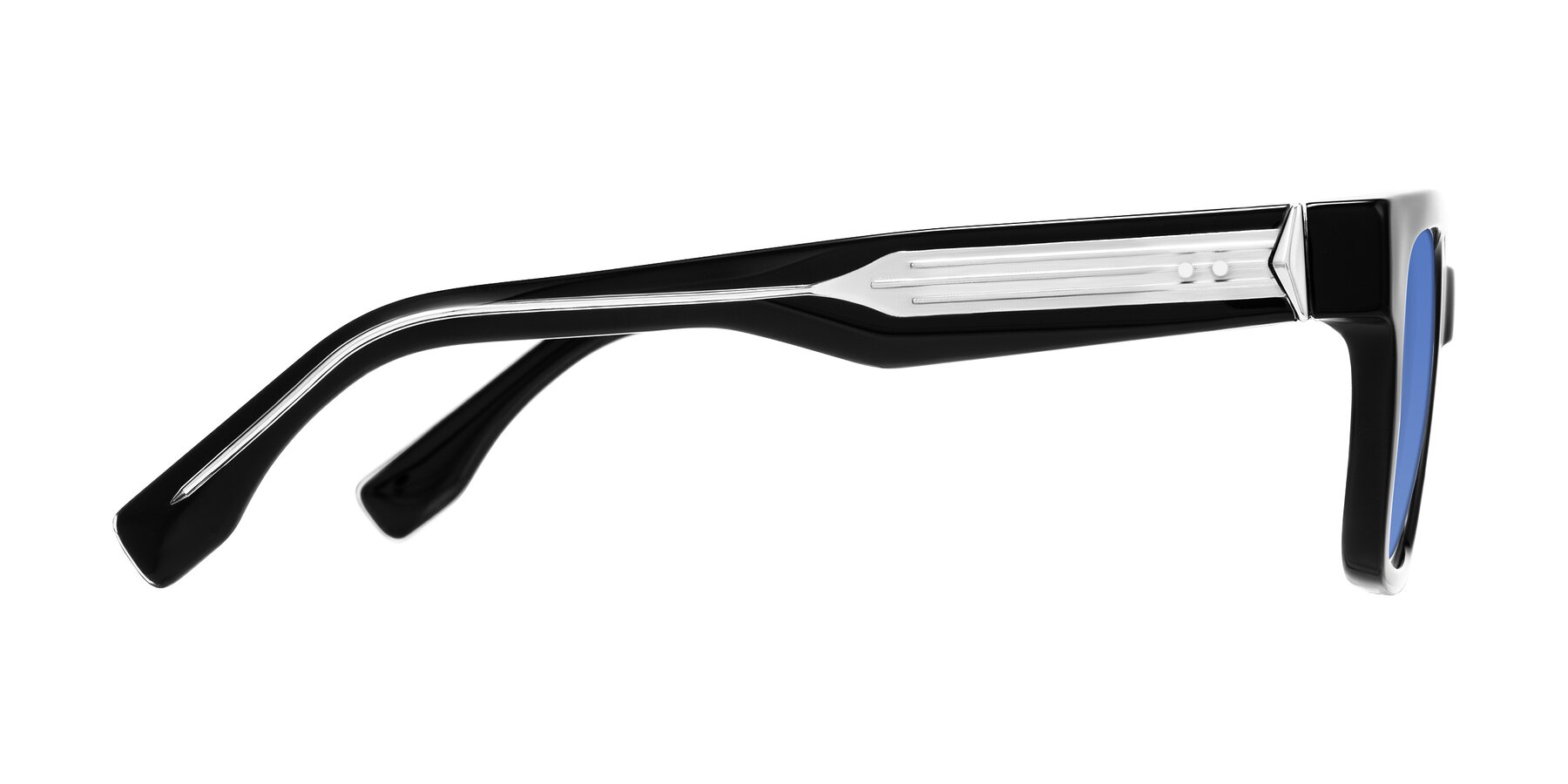 Side of Nimble in Black with Blue Tinted Lenses