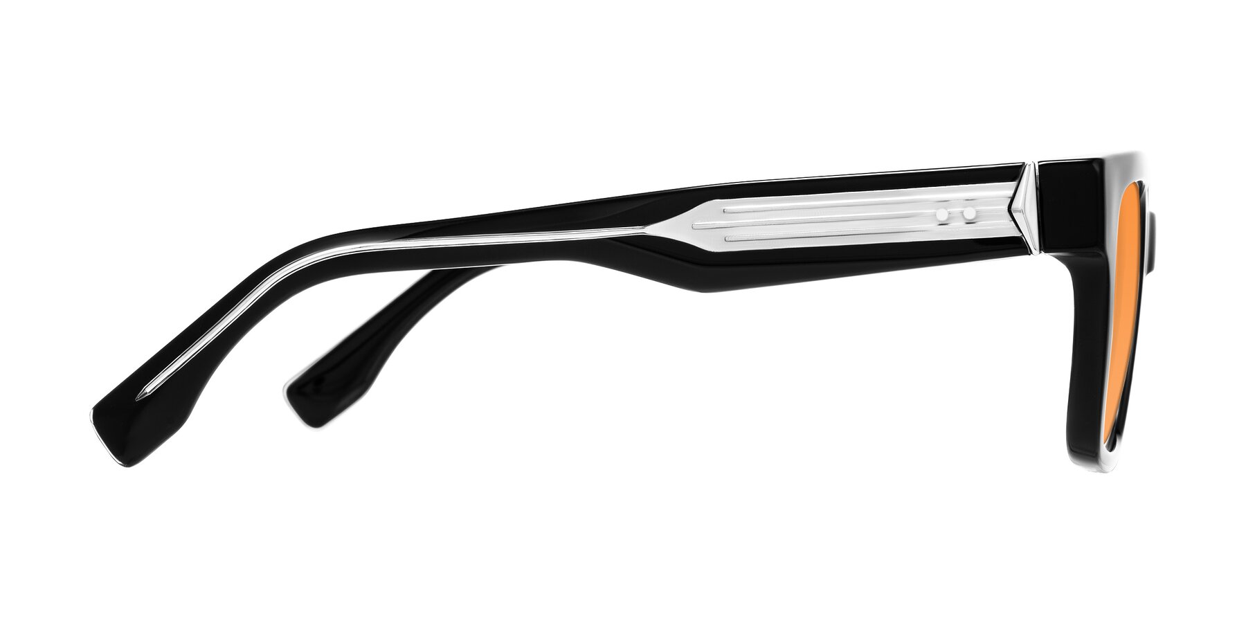 Side of Nimble in Black with Orange Tinted Lenses