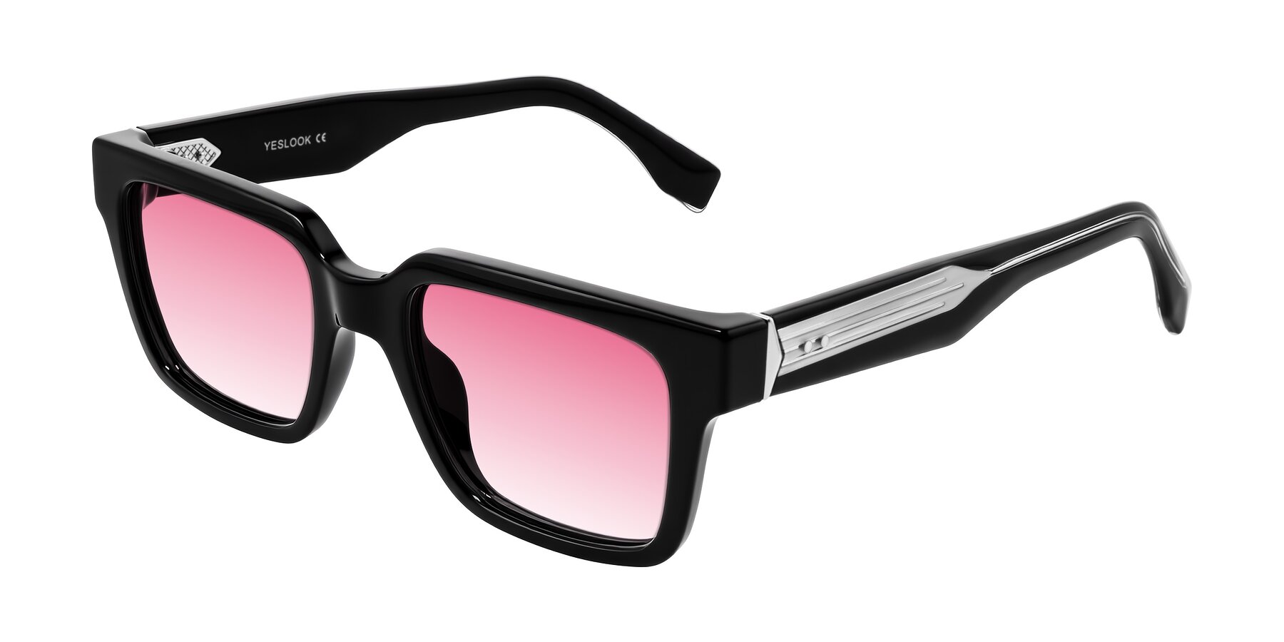 Angle of Nimble in Black with Pink Gradient Lenses