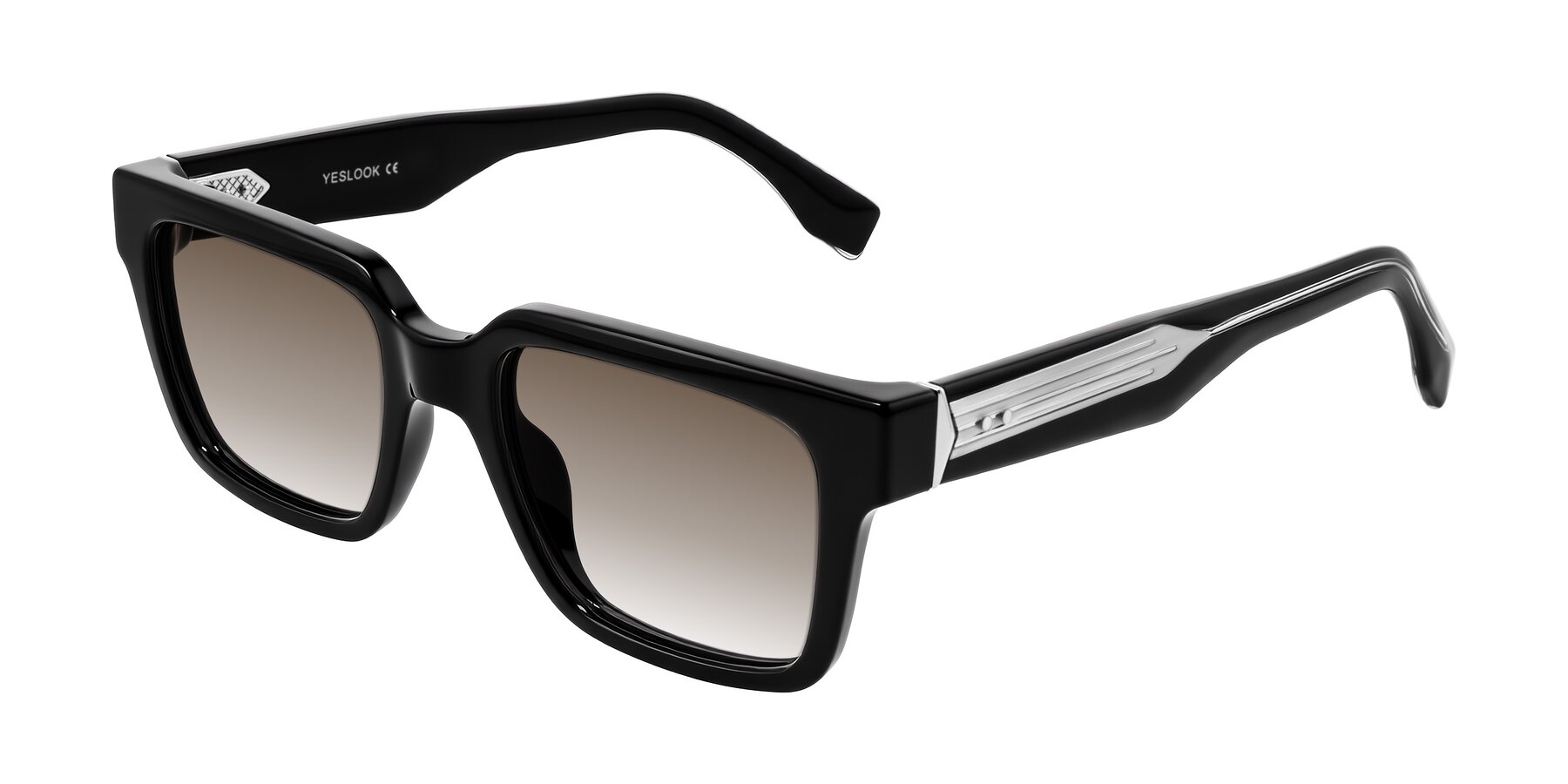 Angle of Nimble in Black with Brown Gradient Lenses