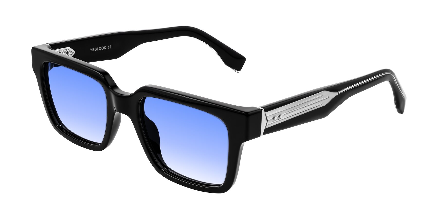 Angle of Nimble in Black with Blue Gradient Lenses