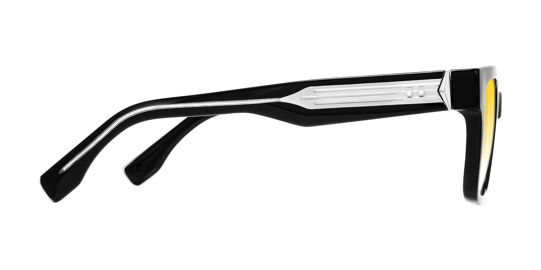 Side of Nimble in Black with Yellow Gradient Lenses