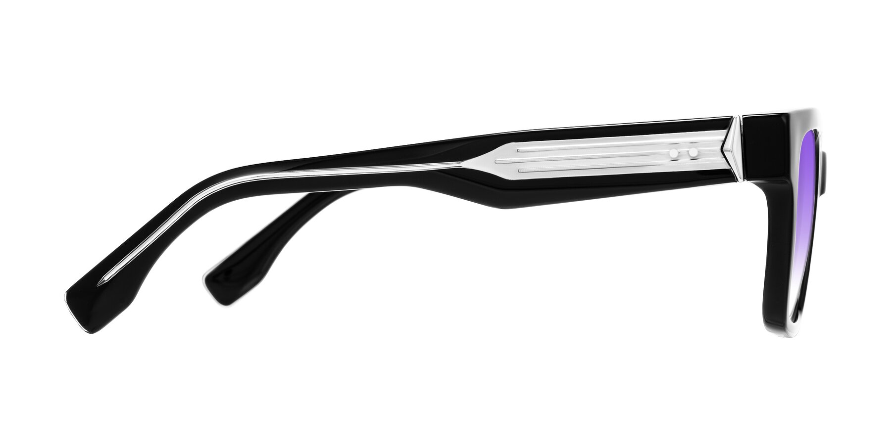 Side of Nimble in Black with Purple Gradient Lenses
