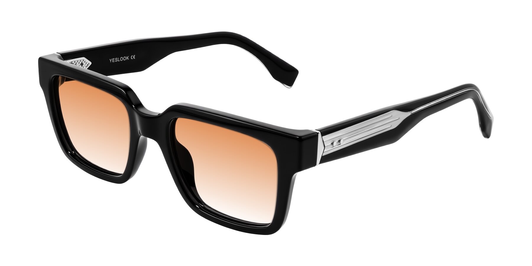 Angle of Nimble in Black with Orange Gradient Lenses