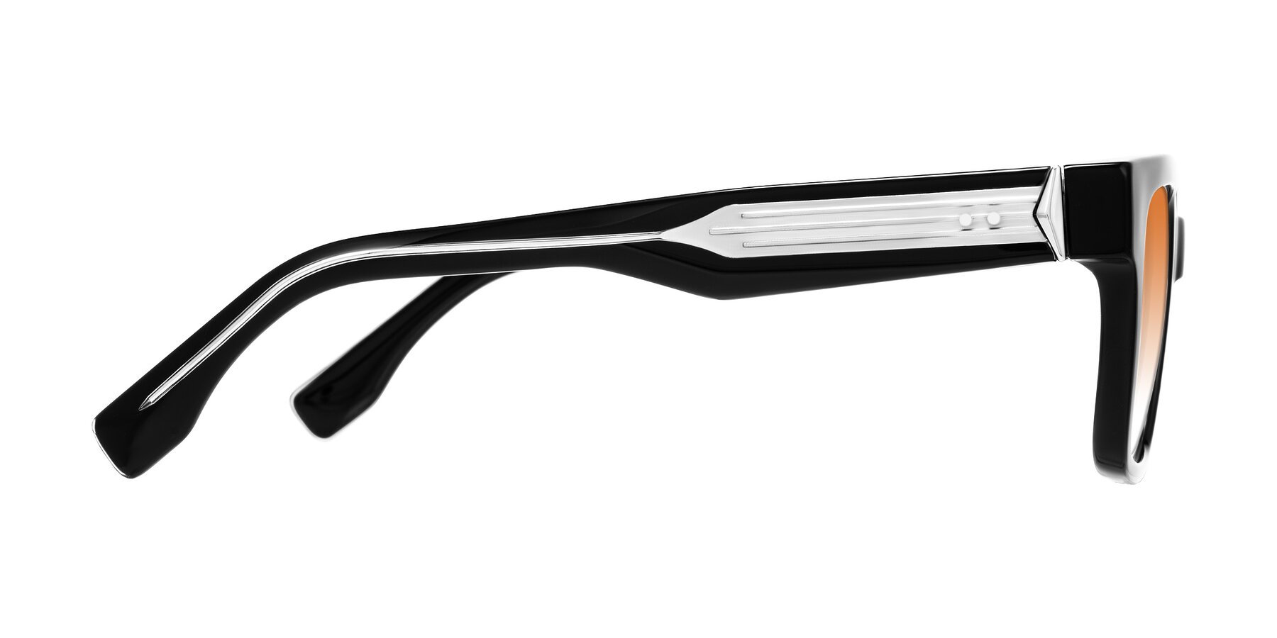 Side of Nimble in Black with Orange Gradient Lenses