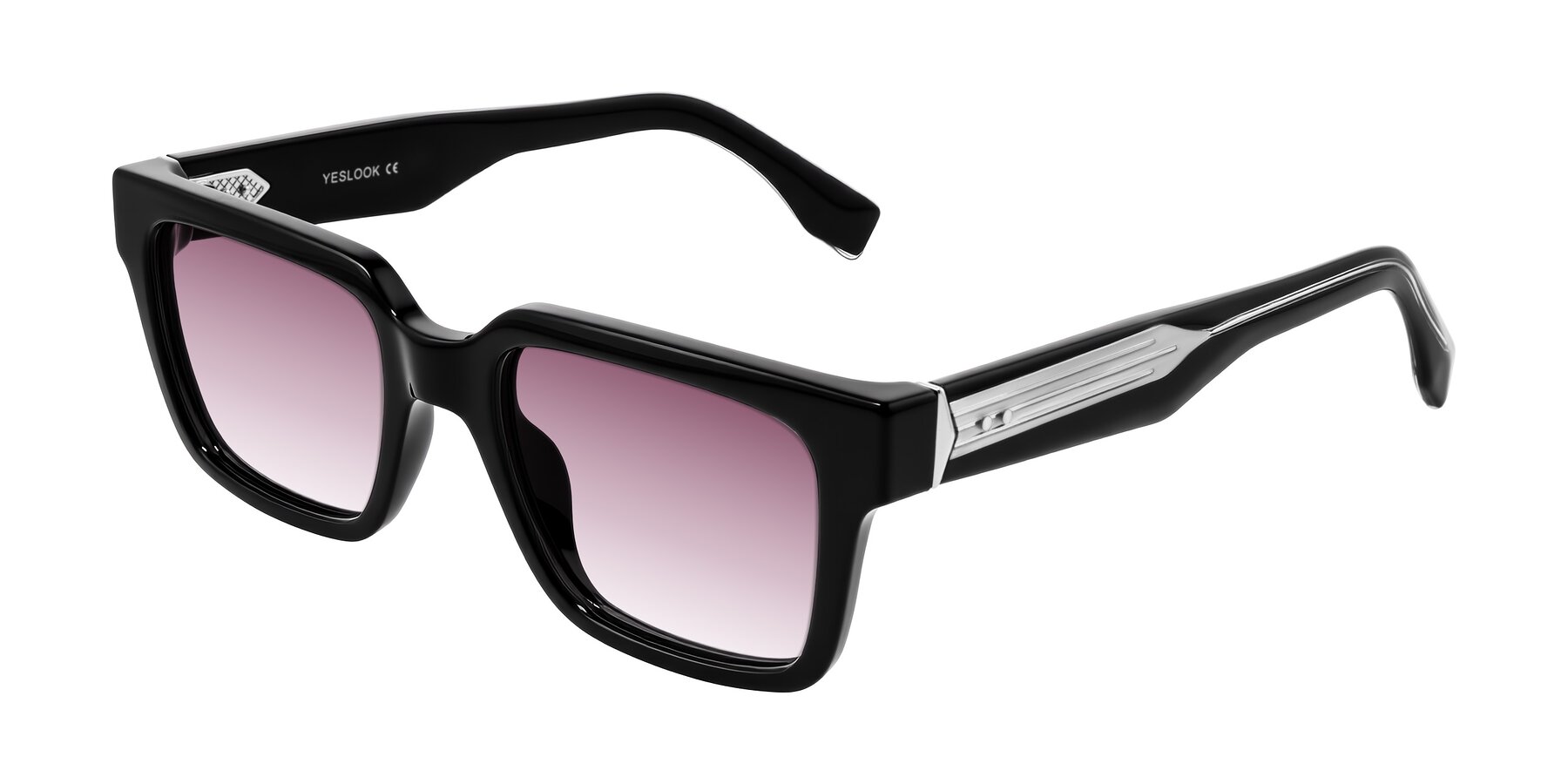 Angle of Nimble in Black with Wine Gradient Lenses