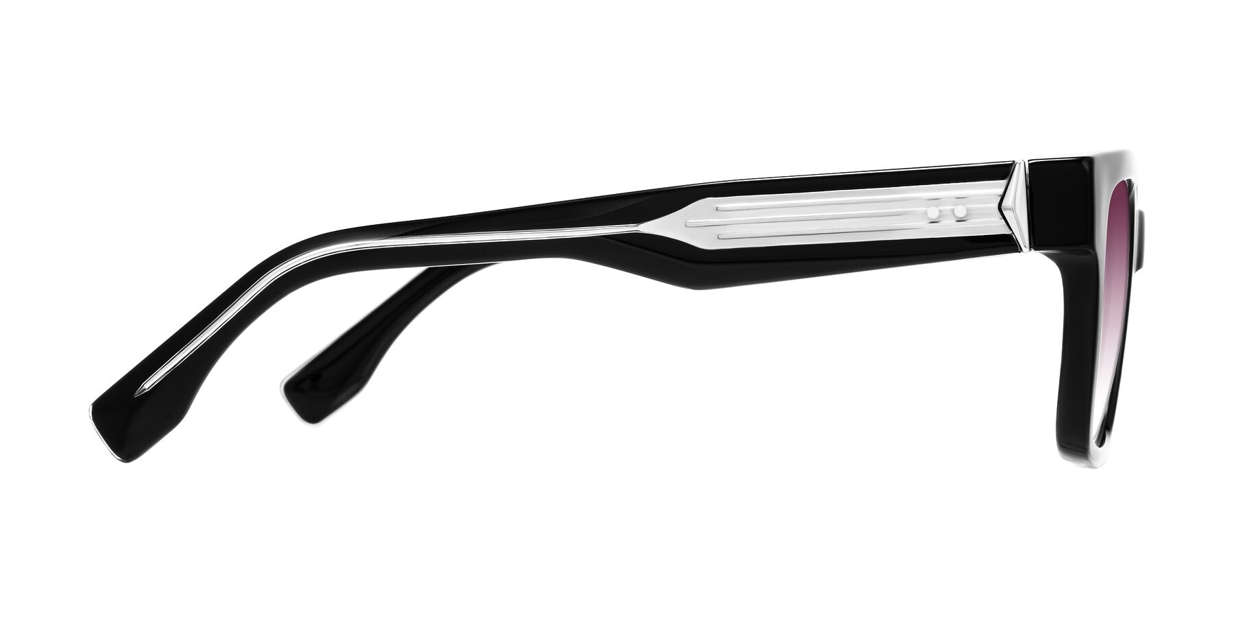 Side of Nimble in Black with Wine Gradient Lenses