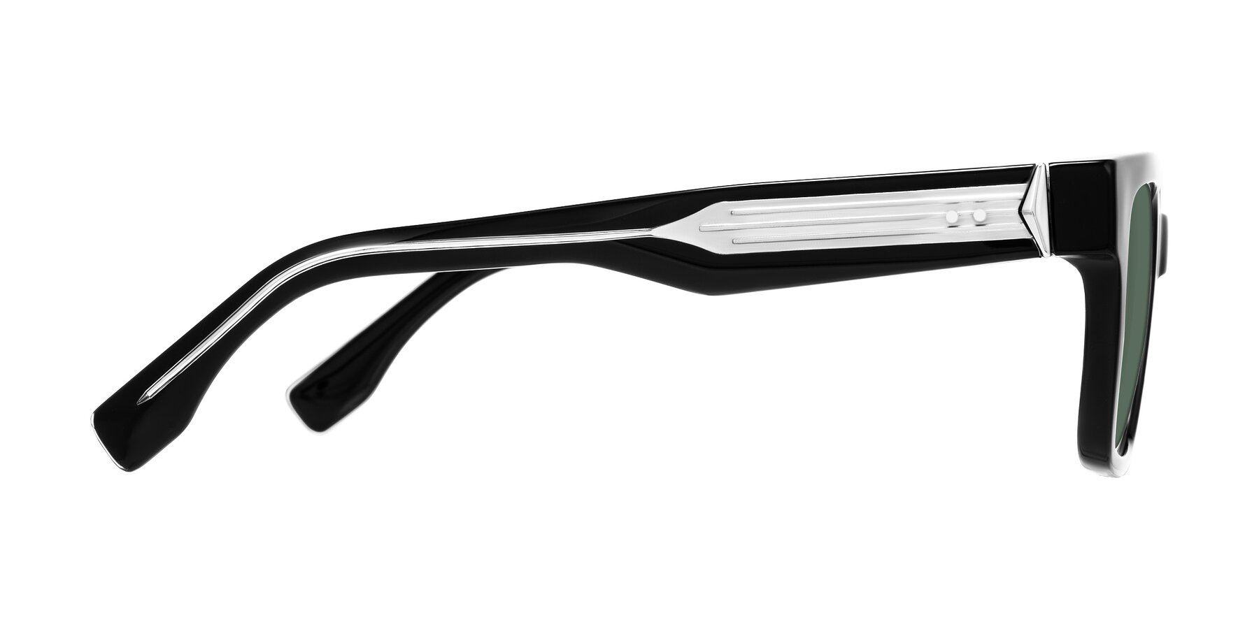Side of Nimble in Black with Green Polarized Lenses