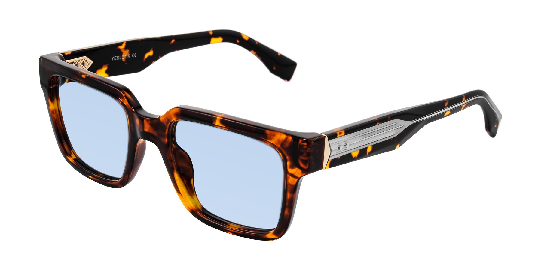 Angle of Nimble in Tortoise with Light Blue Tinted Lenses