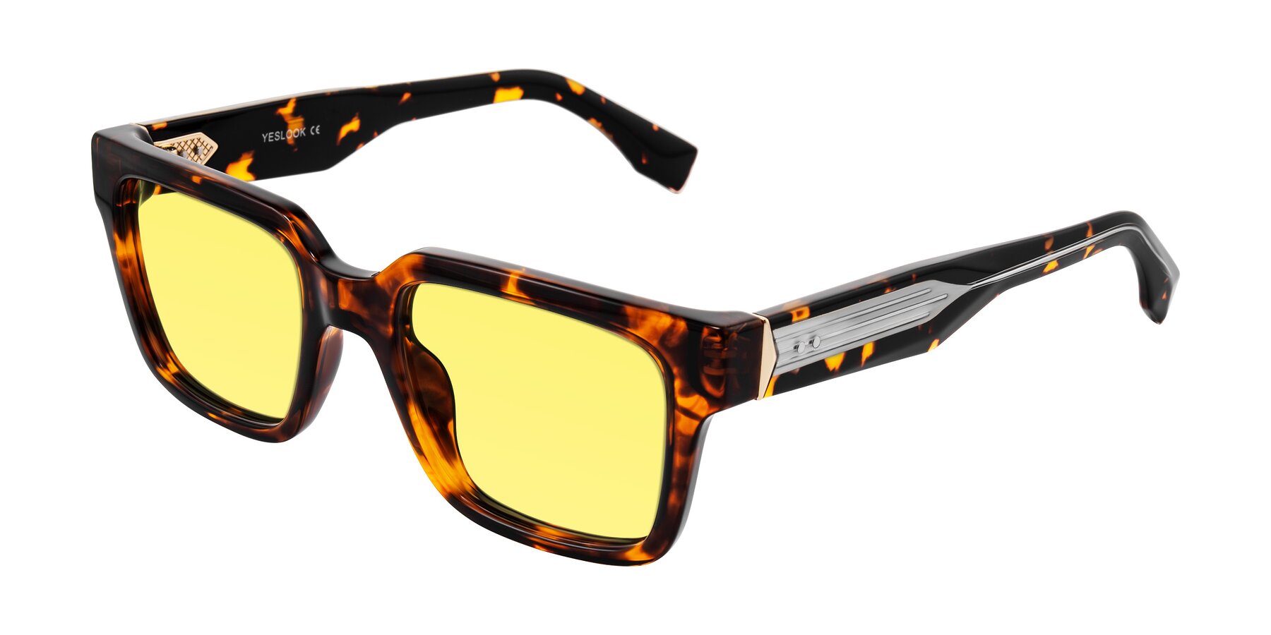 Angle of Nimble in Tortoise with Medium Yellow Tinted Lenses