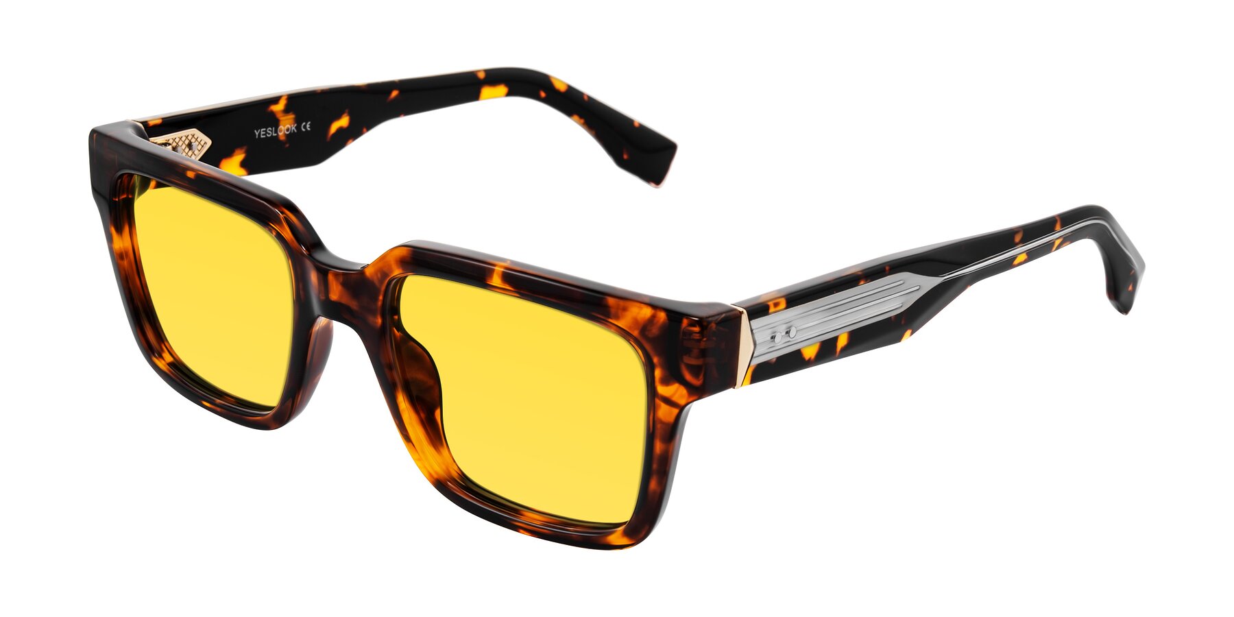 Angle of Nimble in Tortoise with Yellow Tinted Lenses