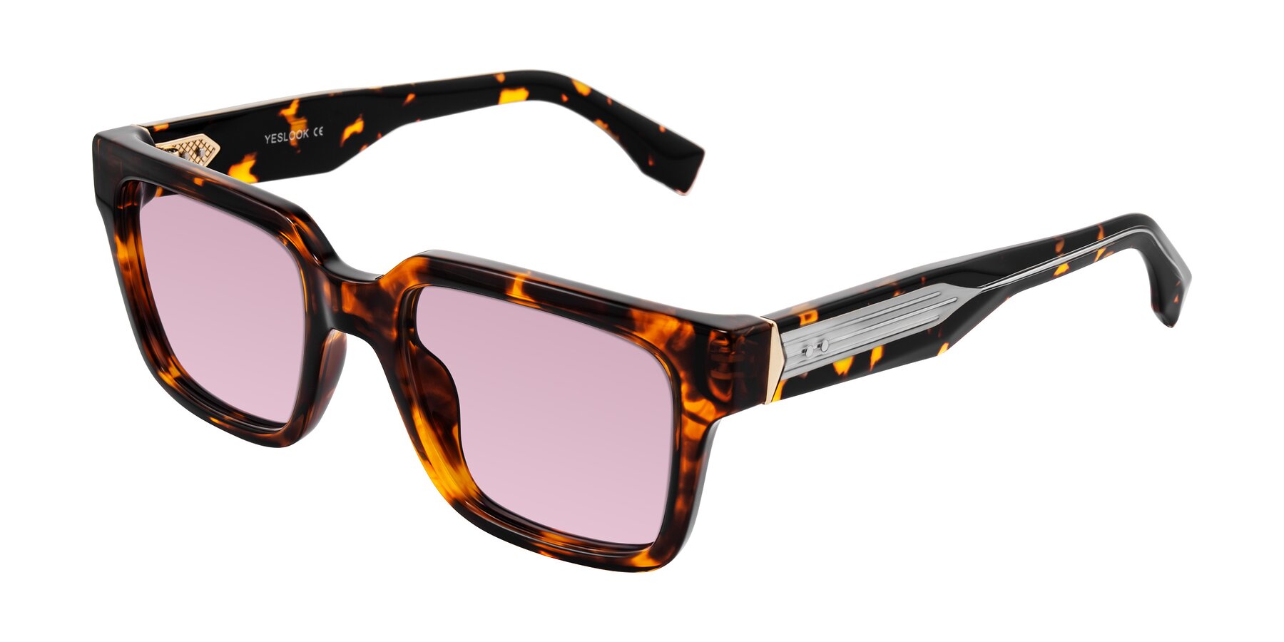 Angle of Nimble in Tortoise with Light Wine Tinted Lenses
