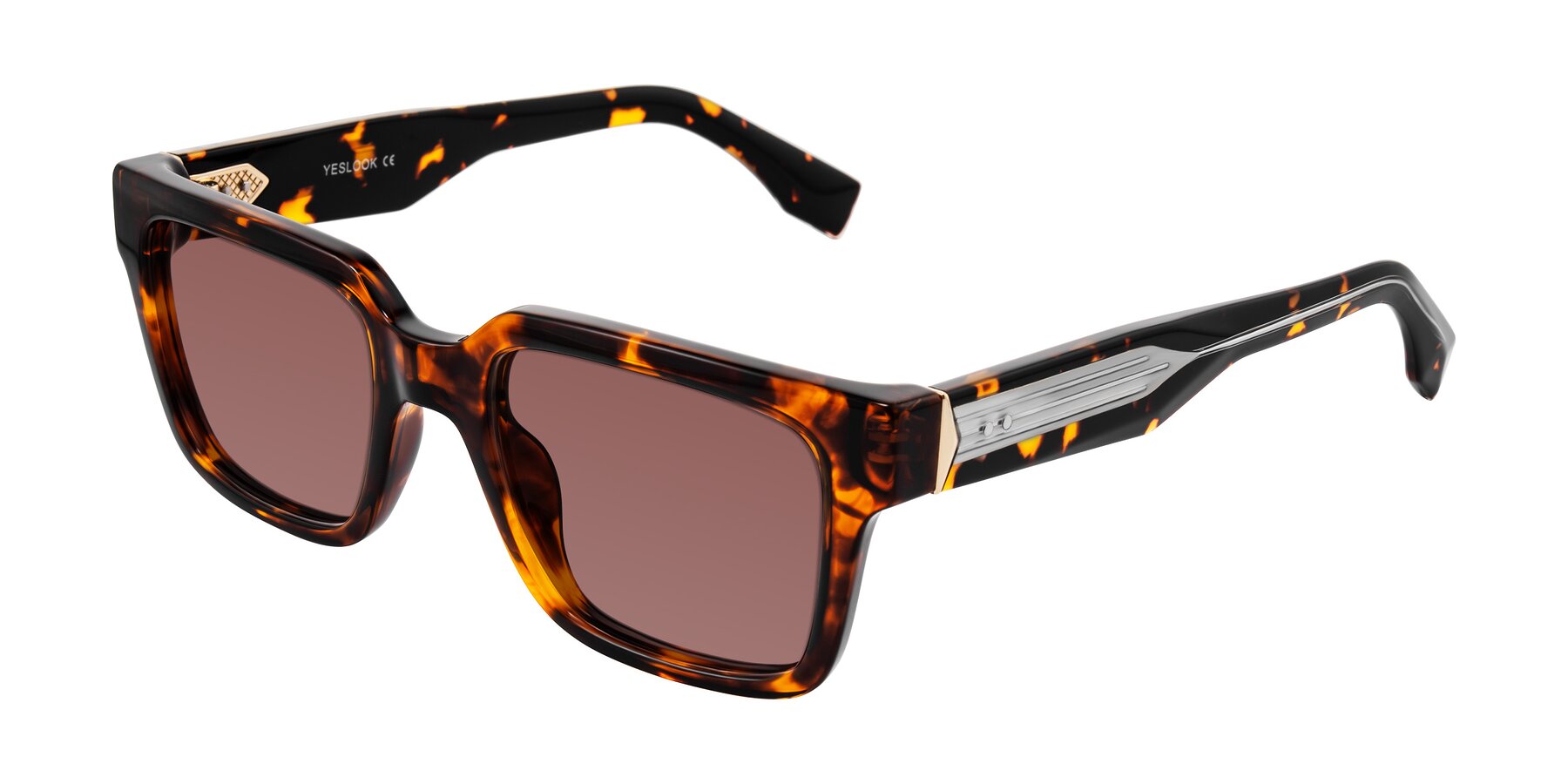 Angle of Nimble in Tortoise with Garnet Tinted Lenses