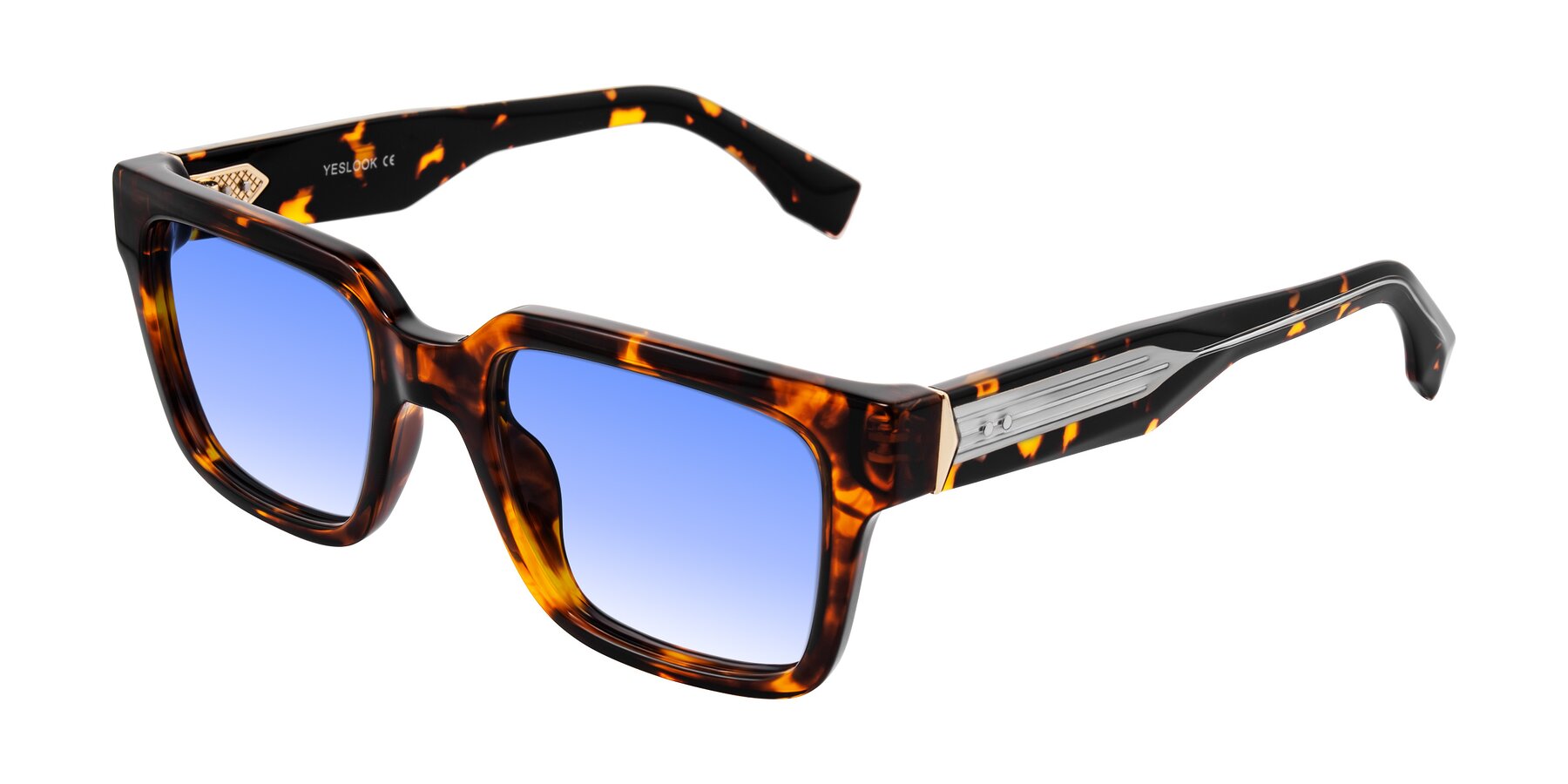 Angle of Nimble in Tortoise with Blue Gradient Lenses