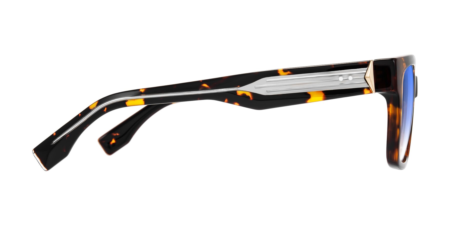 Side of Nimble in Tortoise with Blue Gradient Lenses