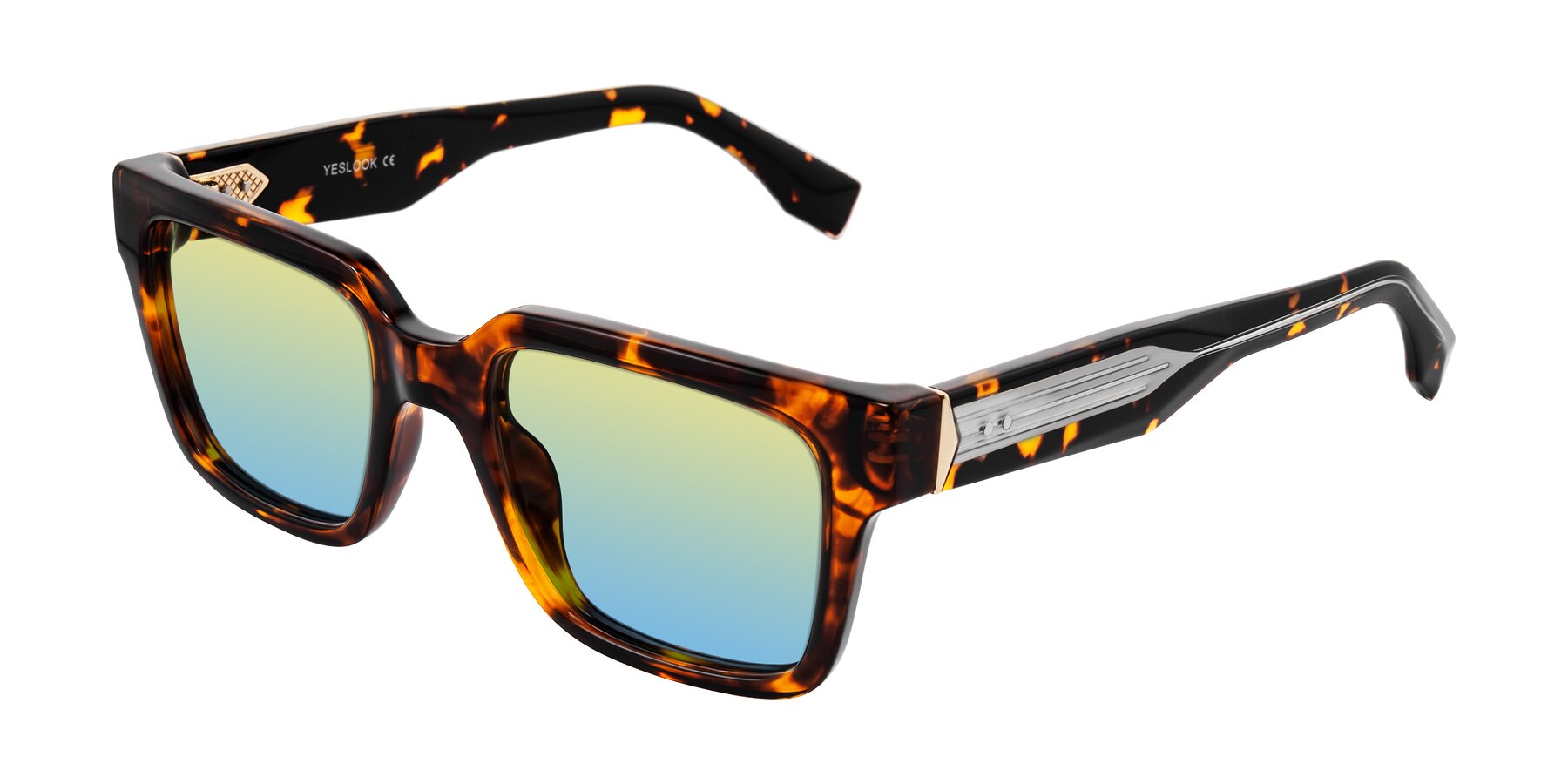 Angle of Nimble in Tortoise with Yellow / Blue Gradient Lenses