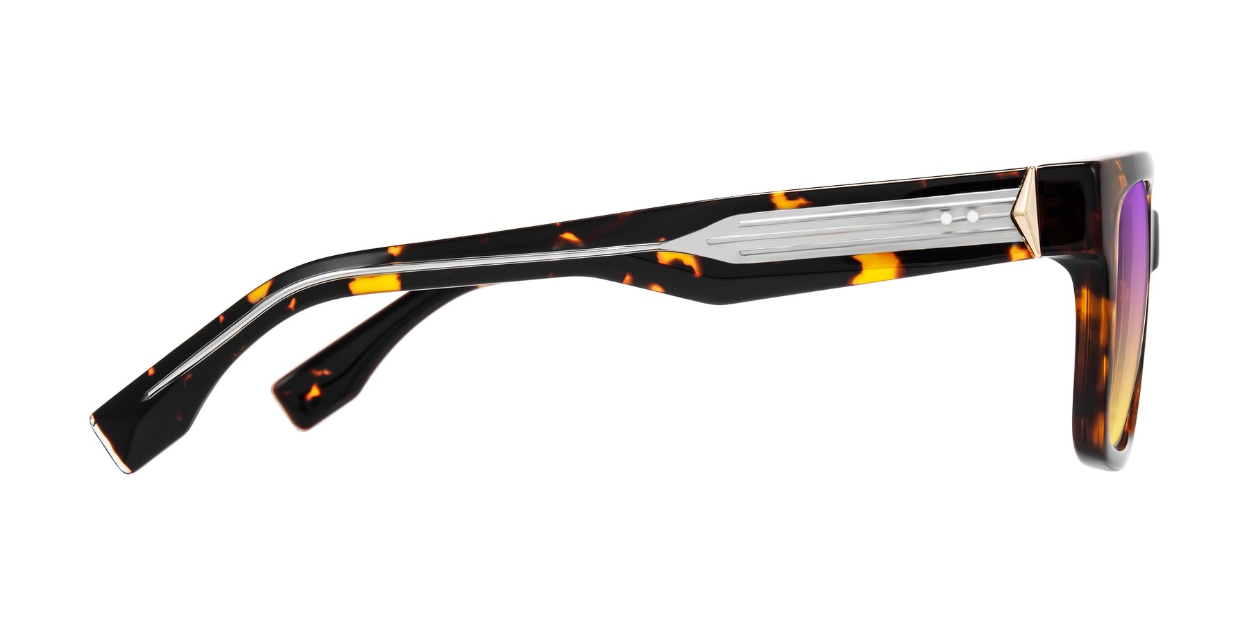 Side of Nimble in Tortoise with Purple / Yellow Gradient Lenses
