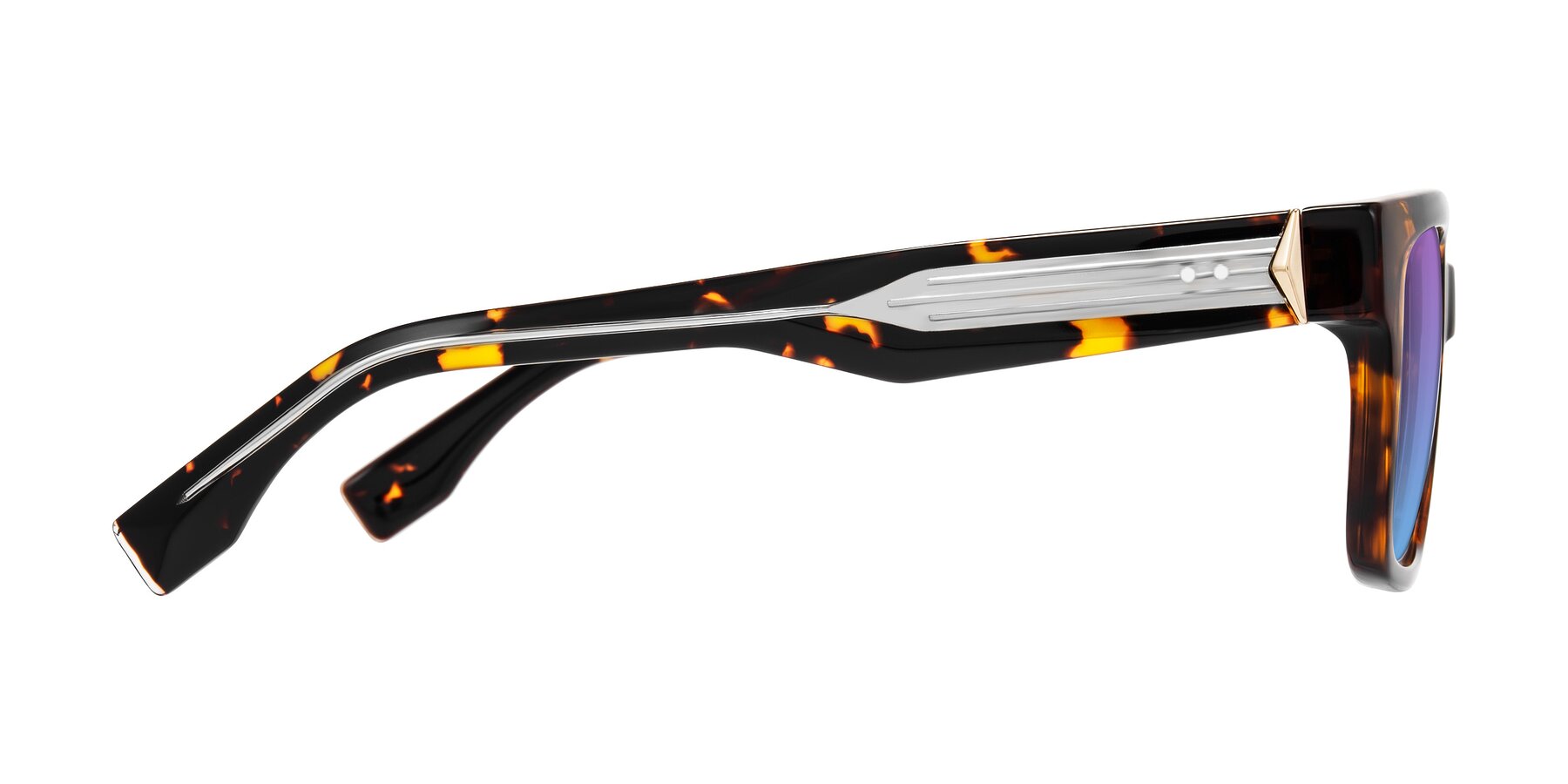 Side of Nimble in Tortoise with Purple / Blue Gradient Lenses