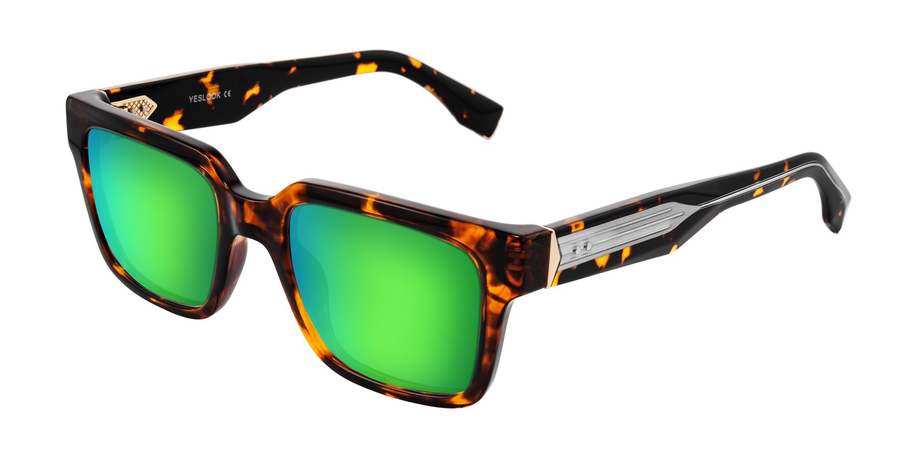 Angle of Nimble in Tortoise with Green Mirrored Lenses