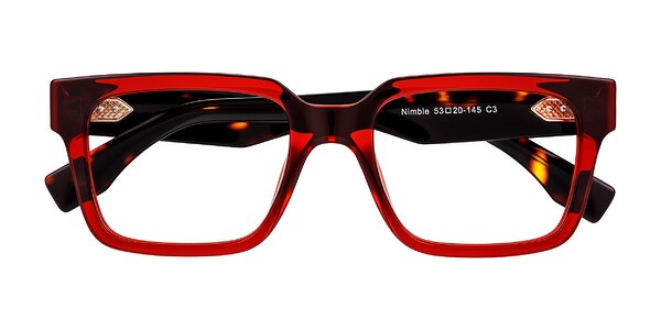 Front of Nimble in Wine/Tortoise
