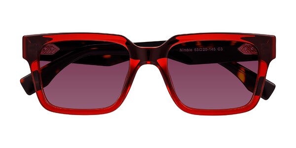 Front of Nimble in Wine/Tortoise