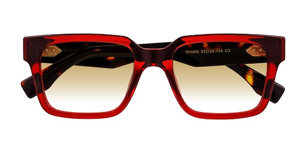 Front of Nimble in Wine/Tortoise